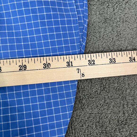 Ralph Lauren Dress Shirt Mens XL Blue White‎ Checkered Button Down Long Sleeves - Picture 9 of 10